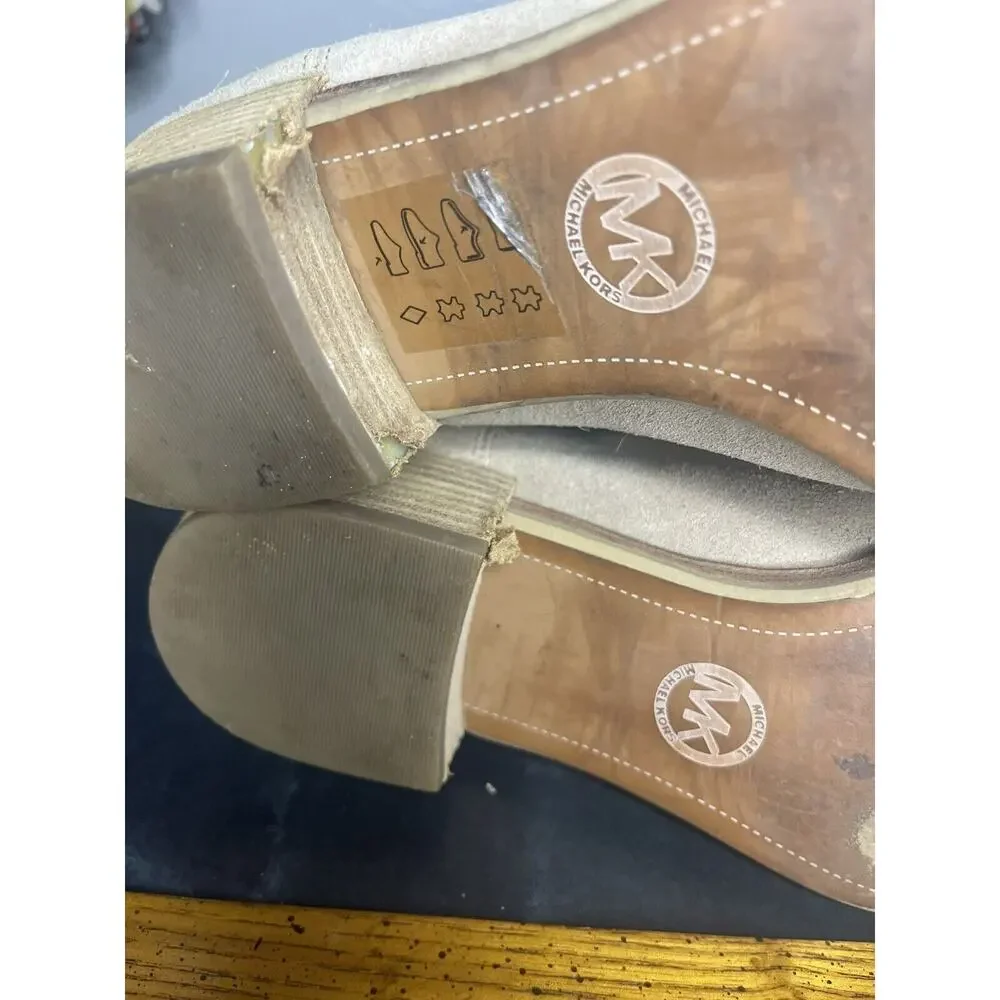 MICHAEL Michael Kors Thea Tan Suede Leather Chelsea Booties Women's Size 7 M